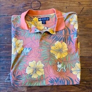 Big Dogs Floral Polo Shirt